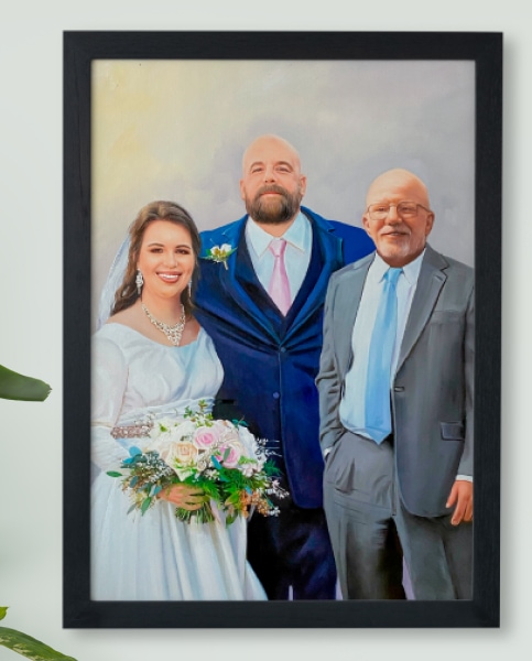 Custom family painting of a special day
