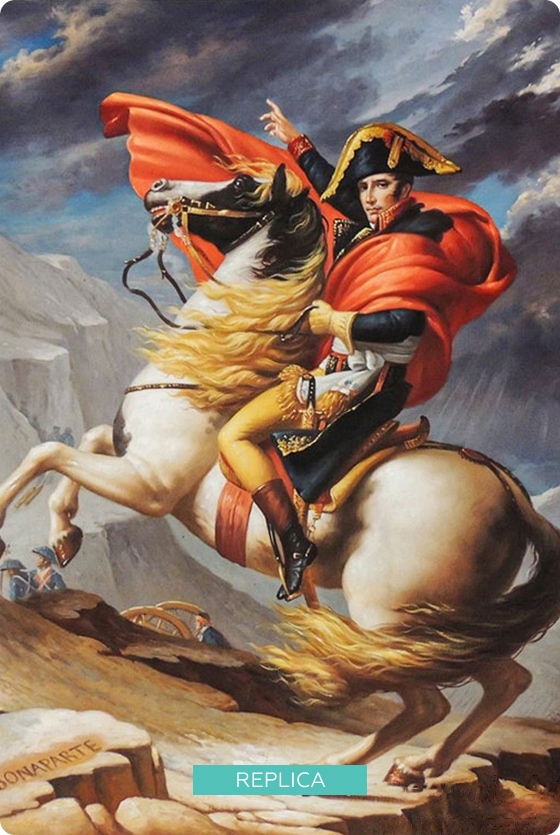 napoleon crossing the alps replica