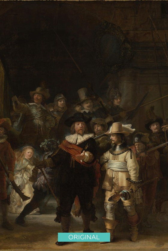 The Night Watch by Rembrandt, original painting