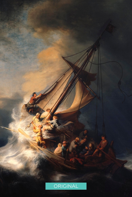 The Storm on the Sea of Galilee by Rembrandt, original painting