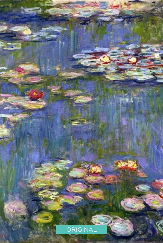 Water Lilies reproduction painting by PortraitFlip