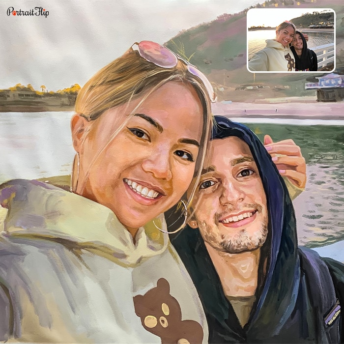 Handmade wedding painting