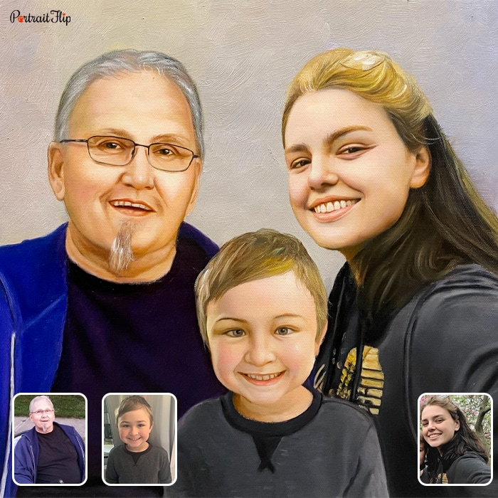 Acrylic merged portrait