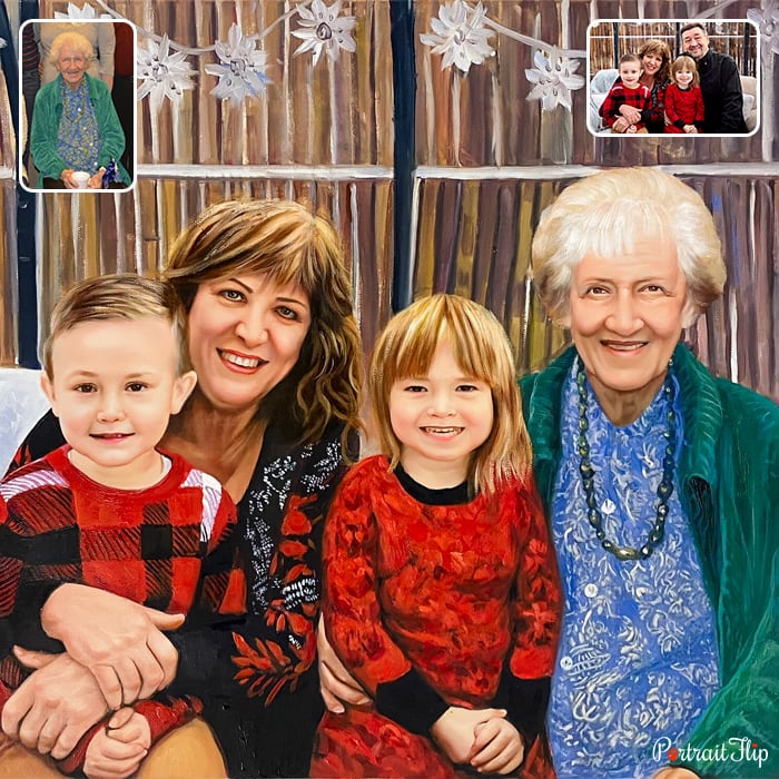 Compilation Christmas portrait painting