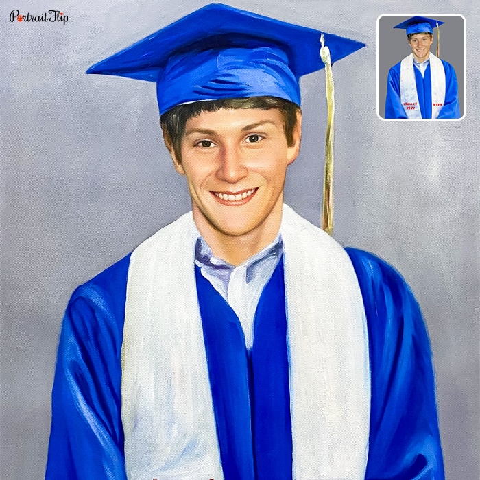 Custom graduation portrait painting