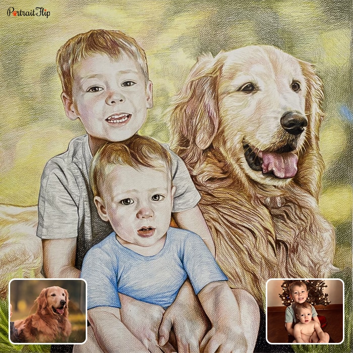 Memorial colored pencil portrait