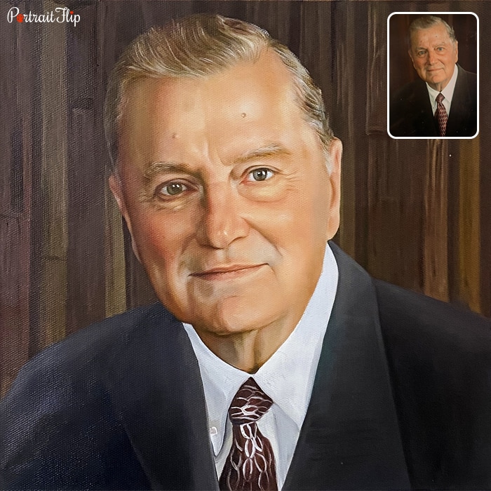 Memorial acrylic portrait