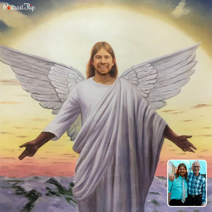 Picture of man in Jesus Christ’s outfit