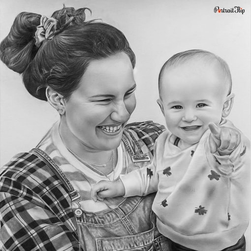 Baby Charcoal Portraits