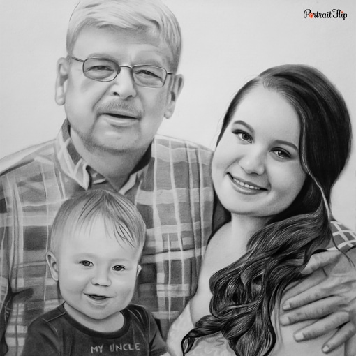 Family Charcoal Portraits