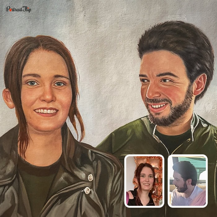 couple merged painting