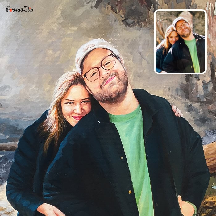 couple watercolor painting