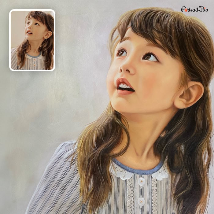 girl child acrylic painting