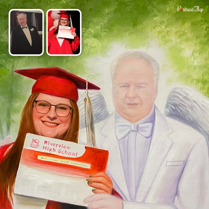 Custom graduation and memorial painting