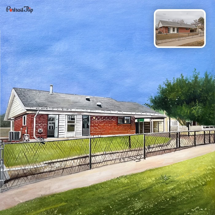 house acrylic painting