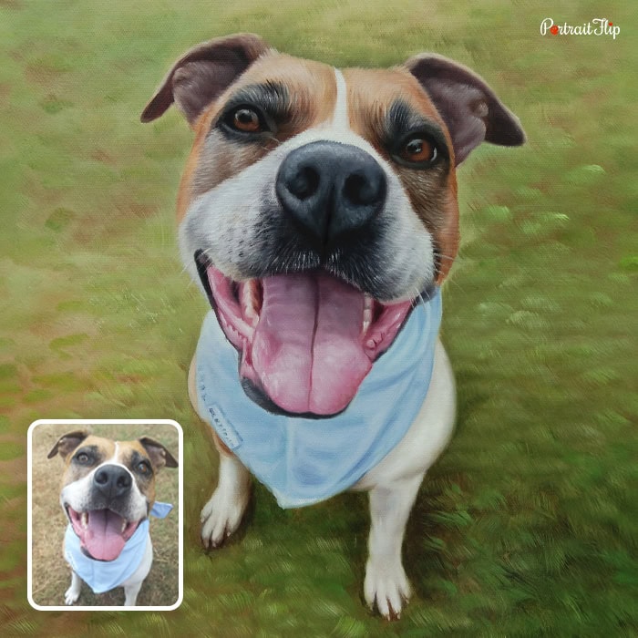 pet memorial oil artwork