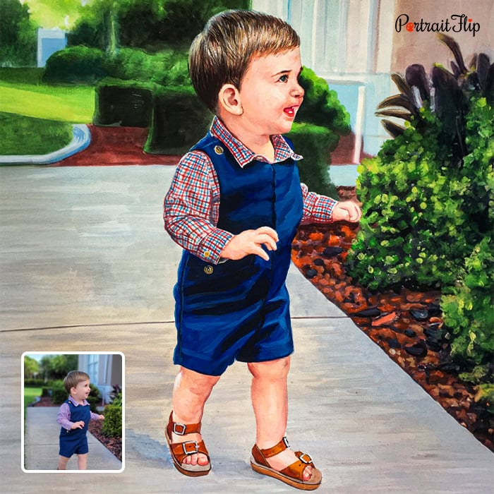 baby watercolor portrait