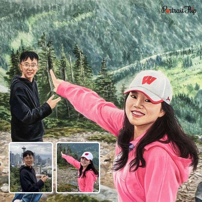 couple watercolor portrait