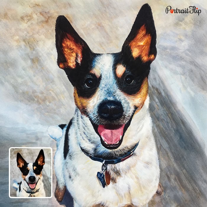 dog watercolor portrait painting