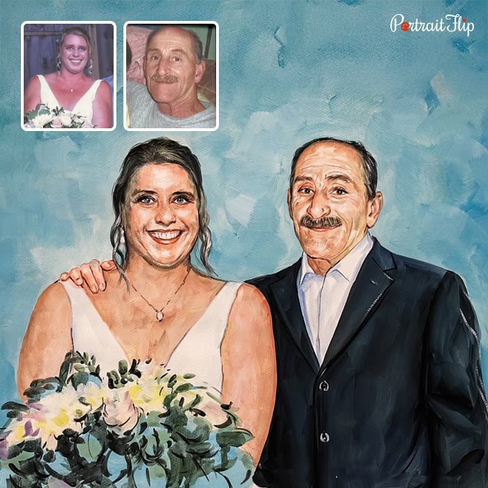 wedding memorial pastel painting
