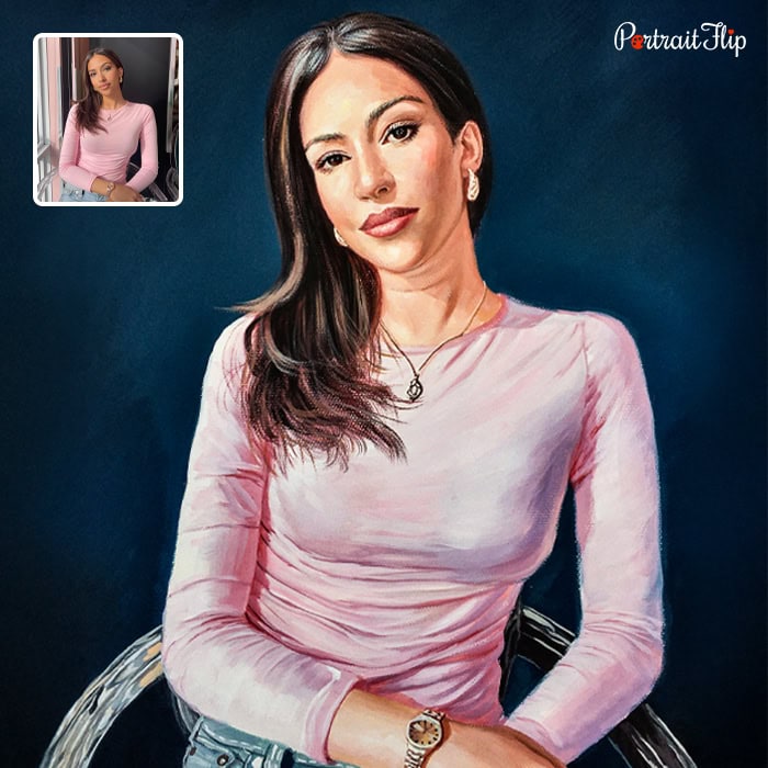 Young lady pastel portrait painted from a photo