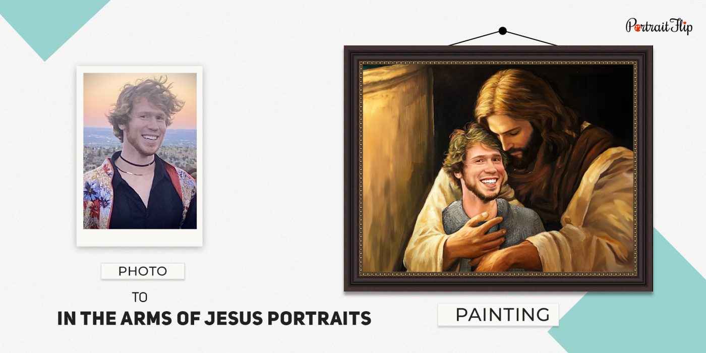 Memorial Portrait With Jesus