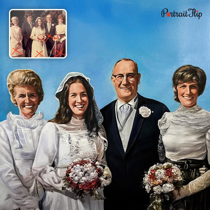 family wedding portrait