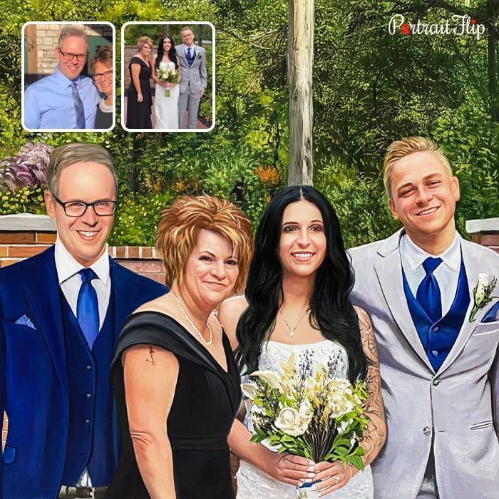 wedding portrait painting