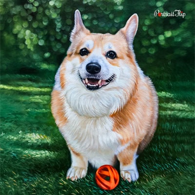 Dog Oil Painting